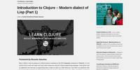 Clojure – Modern dialect of Lisp